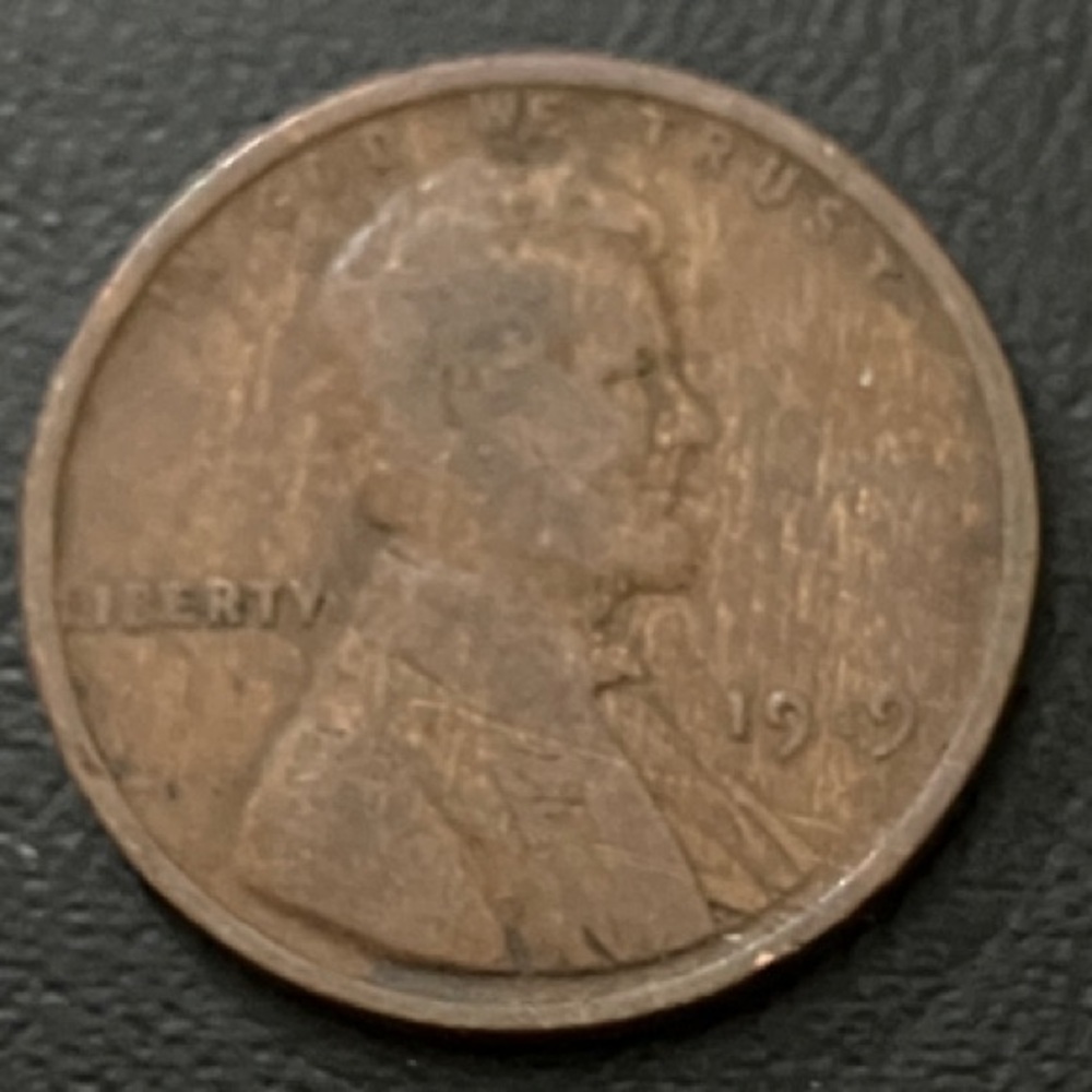 Vintage 1919 Copper One Cent Coin
